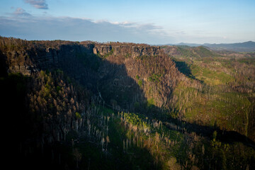 sunset in bohemian switzerland