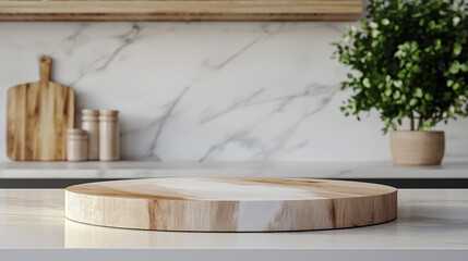 Abstract simple geometric shape podium. Single stone cylinder sphere. Shadow from sunlight. Product display scene. Showcase. Modern sunlight. For cosmetic product presentation.