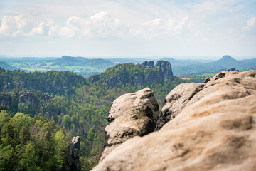 overlook at carolafelsen in saxon switzerland