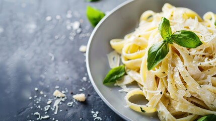  Gourmet pasta dish with herbs and cheese, fine dining
