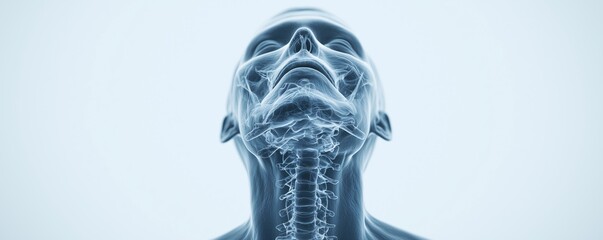 Human Neck Anatomy Illustration.
