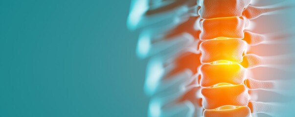 Human Spine with Inflammation.