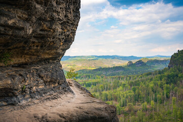 hiking trail in the saxon switzerland