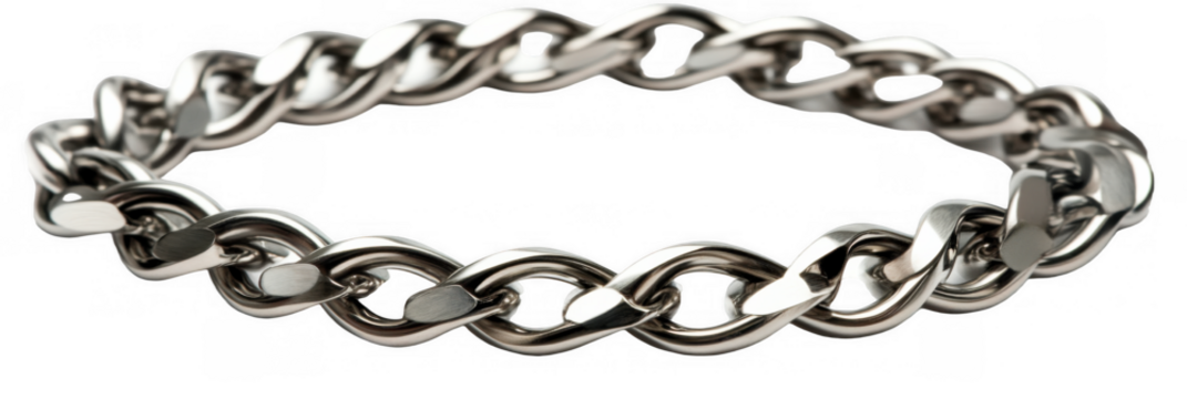 Wavy Silver Metal Chain