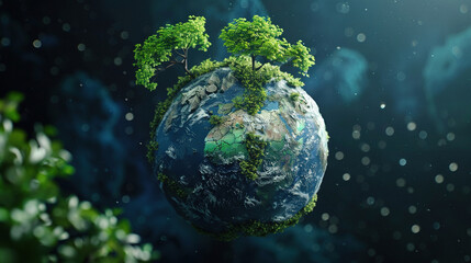 Fototapeta premium Green planet earth