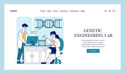 Biotechnology. Flat Vector Illustration