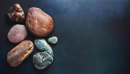 Naklejka premium A set of old stones 