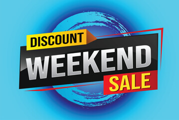 Weekend Special sale tag. Banner design template for marketing. Special offer promotion retail. background banner modern graphic design for advertising store shop, online store, website, landing page
