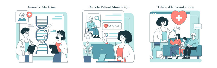 Medical Technology. Flat Vector Illustration