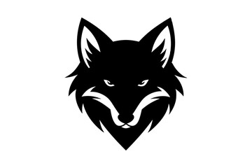 Red Wolf Minimalist and Flat Logo Vector Illustration Cute and Funny Cartoon Animal Clipart Icon