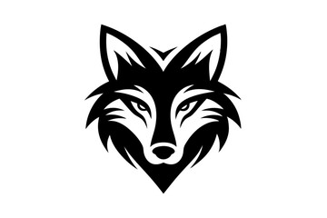 Red Wolf Minimalist and Flat Logo Vector Illustration Cute and Funny Cartoon Animal Clipart Icon