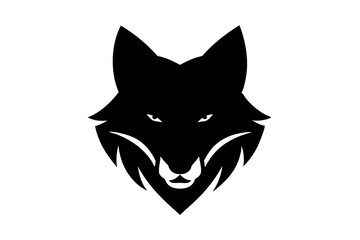 Red Wolf Minimalist and Flat Logo Vector Illustration Cute and Funny Cartoon Animal Clipart Icon