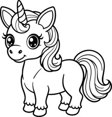 Magic Cute unicorns silhouettes. Stylish icons, vintage, background, horses tattoo. outline, isolated different unicorn body, Hand drawn vector illustration collection.