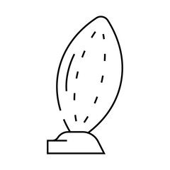 ball american football accessory line icon vector. ball american football accessory sign. isolated contour symbol black illustration