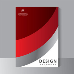 Red Brochure Design Template in A4. Can be use for Book Cover, Annual Report, Magazine, Poster, Business Presentation, Portfolio, Flyer, Banner, Website, Vector Eps 10