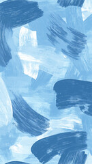 Hand Drawn Illustrated Pattern Background in a Chambray Blue colour featuring a textured brush strokes illustration. Social media vertical background, template and wallpaper vector.