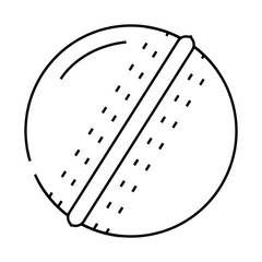ball cricket game line icon vector. ball cricket game sign. isolated contour symbol black illustration