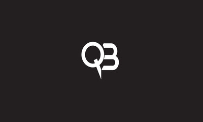 QB, BQ , Q ,B Abstract Letters Logo Monogram	