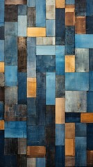 Fototapeta premium Denim Patchwork Material Structure Background - Generative AI