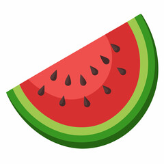 Watermelon slice isolated on white background