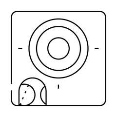 target for training line icon vector. target for training sign. isolated contour symbol black illustration