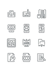 Media, Interface Plan, Mobile Banking, Mobile Email, icons for web and applications