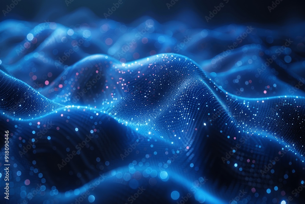 Poster global network connections and big data technology in a starry sky