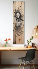 Reclaimed Wood Material Structure Background - Generative AI