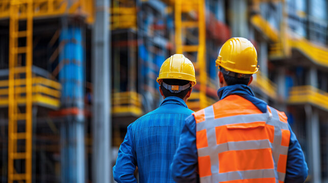 Photorealistic Image of Chinese Delegation Visiting Foreign Construction Site Marking Progress of Belt and Road Infrastructure Project