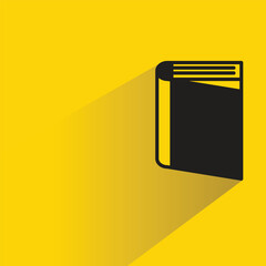 book icon with shadow on yellow background
