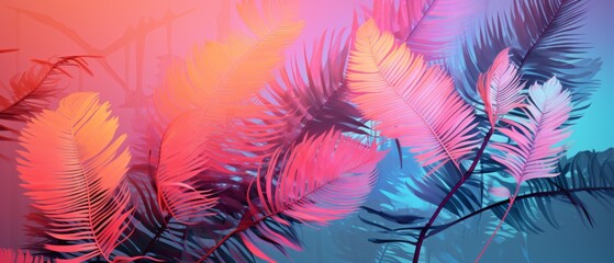 Ferns Material Structure Background - Generative AI
