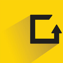 reload icon with shadow on yellow background
