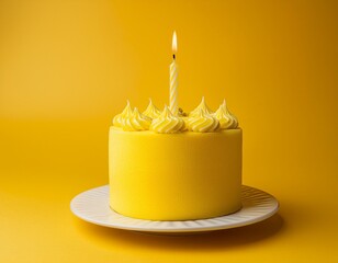 Mini Yellow Cake with Candle