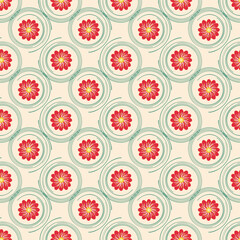 Pastel flowers colorful seamless pattern
