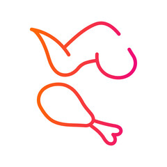 chicken meat Gradient Linear