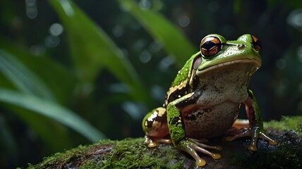 Obraz premium frog in the grass