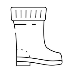 rubber boots line icon vector. rubber boots sign. isolated contour symbol black illustration