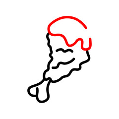 Crispy chicken drumstick Dual Tone