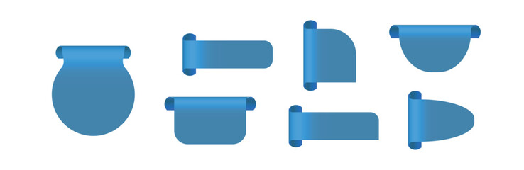 corner label banner on white background	