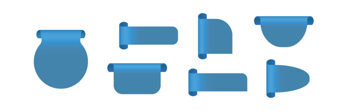 corner label banner on white background	