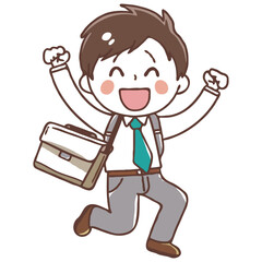  A young Japanese man in his thirties, wearing business casual A simple flat vector illustration on a white background