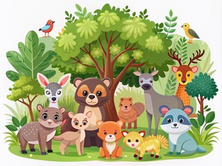 Whimsical Flat Vector Illustrations Cute