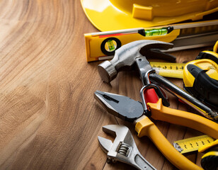 Close-Up of Various Occupation Tools Representing Different Professions