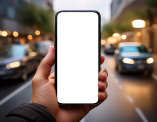 Navigation app on a smartphone screen, illustrating directions, travel, and location services.