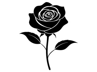 Modern Rose Silhouette Art: Versatile Vector Graphics for Creative Projects