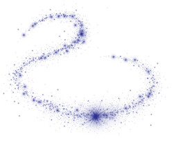 Magic  dust trail with star shaped sparkles
