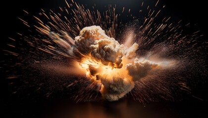 An explosion of images in a comic book.