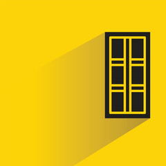 window icon with shadow on yellow background