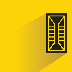 window icon with shadow on yellow background