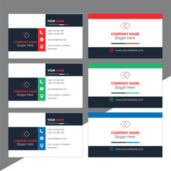 Best Corporate Creative Professional and Modern 
Business Card Template | Elegant Visiting Card Design | Company Trending Card Design Vector | Stylish Design Brand With Various Colors
